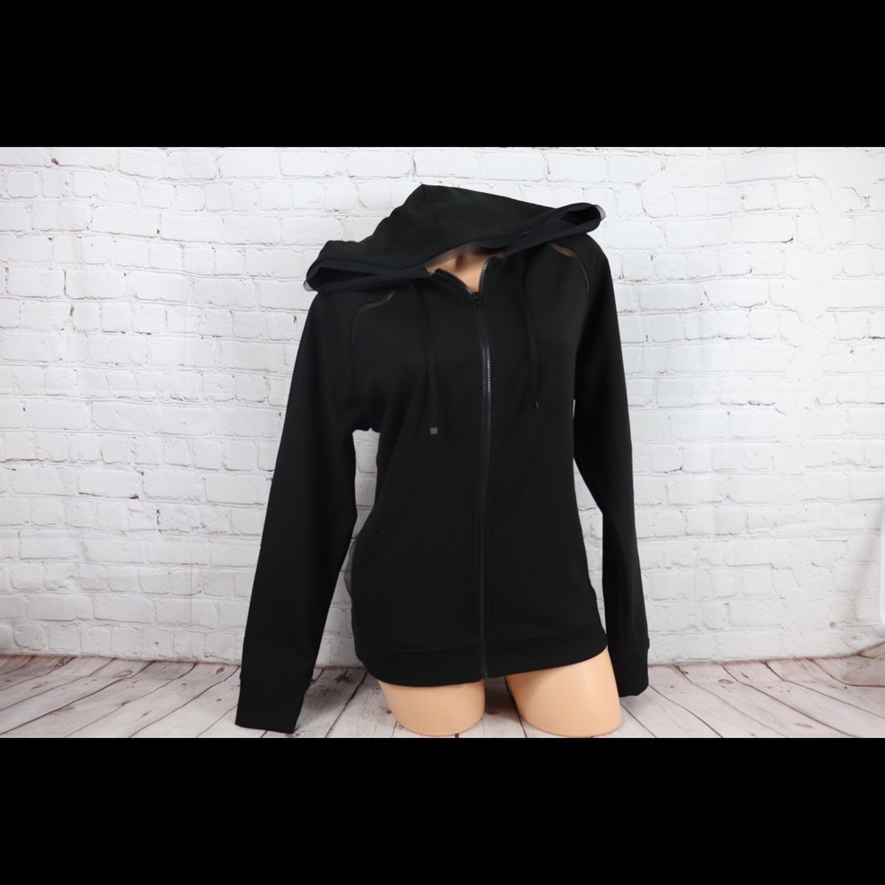 VS Victoria Sport Full Zip Hoodie Jacket In Black - Picture 2 of 8